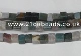 CCU27 15.5 inches 5*5mm cube Indian agate beads wholesale