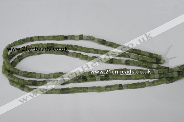 CCU28 15.5 inches 5*5mm cube Canadian jade beads wholesale