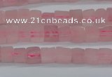 CCU300 15.5 inches 4*4mm cube rose quartz beads wholesale