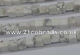 CCU302 15.5 inches 4*4mm cube white howlite beads wholesale