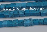 CCU303 15.5 inches 4*4mm cube imitation turquoise beads wholesale