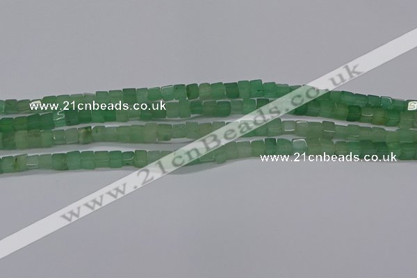 CCU307 15.5 inches 4*4mm cube green aventurine beads wholesale