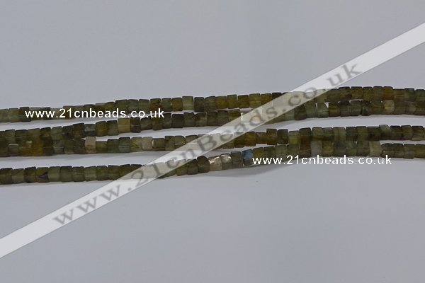 CCU311 15.5 inches 4*4mm cube labradorite beads wholesale