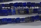 CCU315 15.5 inches 4*4mm cube lapis lazuli beads wholesale