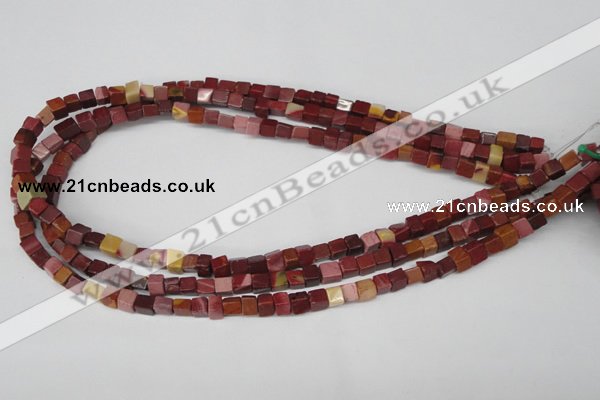 CCU35 15.5 inches 5*5mm cube mookaite beads wholesale