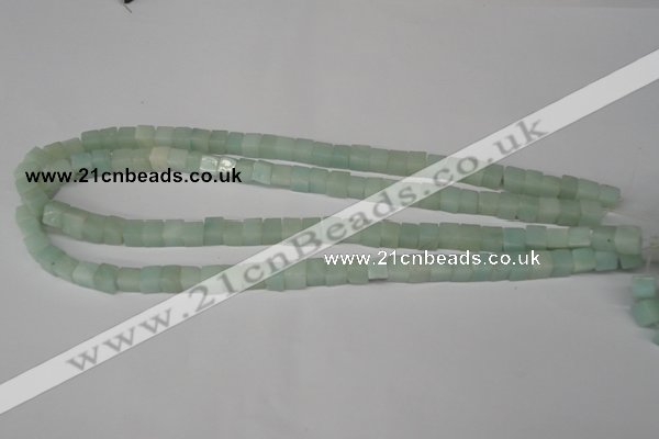 CCU40 15.5 inches 6*6mm cube amazonite beads wholesale