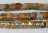 CCU42 15.5 inches 6*6mm cube agate gemstone beads wholesale