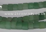 CCU44 15.5 inches 6*6mm cube green aventurine beads wholesale