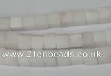 CCU45 15.5 inches 6*6mm cube white stone beads wholesale