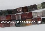 CCU46 15.5 inches 6*6mm cube Indian agate beads wholesale