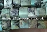 CCU461 15.5 inches 4*4mm cube African turquoise beads wholesale