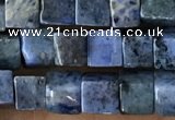 CCU462 15.5 inches 4*4mm cube blue dumortierite beads wholesale