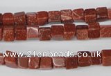 CCU48 15.5 inches 6*6mm cube goldstone beads wholesale