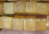 CCU481 15.5 inches 6*6mm cube yellow aventurine beads wholesale