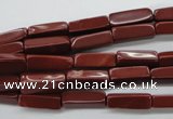 CCU502 15.5 inches 4*13mm cuboid red jasper beads wholesale