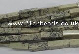 CCU509 15.5 inches 4*13mm cuboid artistic jasper beads wholesale