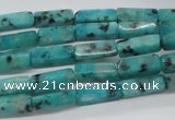 CCU510 15.5 inches 4*13mm cuboid sesame jasper beads wholesale