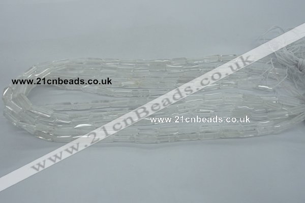 CCU516 15.5 inches 4*13mm cuboid white crystal beads wholesale