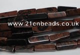 CCU523 15.5 inches 4*13mm cuboid mahogany obsidian beads wholesale