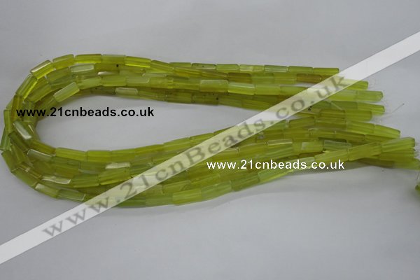 CCU525 15.5 inches 4*13mm cuboid olive jade beads wholesale