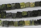 CCU54 15.5 inches 6*6mm cube yellow turquoise beads wholesale