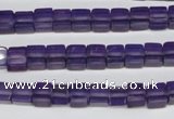 CCU55 15.5 inches 6*6mm cube synthetic amethyst beads wholesale