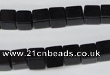 CCU60 15.5 inches 8*8mm cube black agate beads wholesale