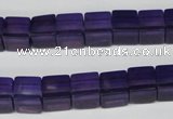 CCU61 15.5 inches 8*8mm cube synthetic amethyst beads wholesale