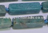 CCU615 15.5 inches 8*20mm - 10*30mm cuboid amazonite beads