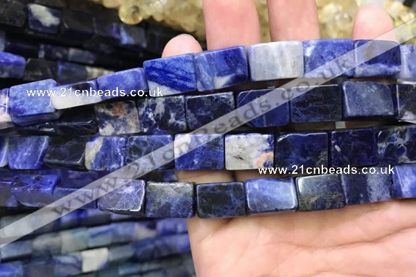 CCU651 15.5 inches 10*14mm - 11*15mm cuboid sodalite beads