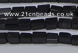 CCU700 15.5 inches 4*6mm cuboid black stone beads wholesale