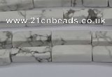 CCU724 15.5 inches 4*13mm cuboid white howlite beads wholesale