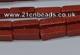 CCU727 15.5 inches 4*13mm cuboid goldstone beads wholesale