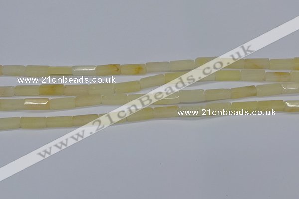 CCU730 15.5 inches 4*13mm cuboid yellow jade beads wholesale
