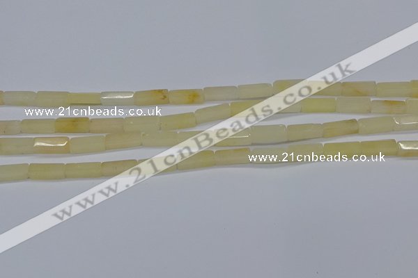 CCU730 15.5 inches 4*13mm cuboid yellow jade beads wholesale