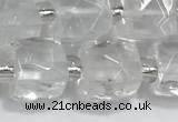 CCU750 15 inches 8*8mm faceted cube white crystal beads