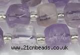 CCU758 15 inches 8*8mm faceted cube ametrine beads