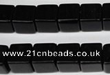 CCU82 15.5 inches 12*12mm cube black agate beads wholesale