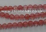 CCY111 15.5 inches 6mm faceted round cherry quartz beads wholesale