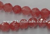 CCY113 15.5 inches 10mm faceted round cherry quartz beads wholesale