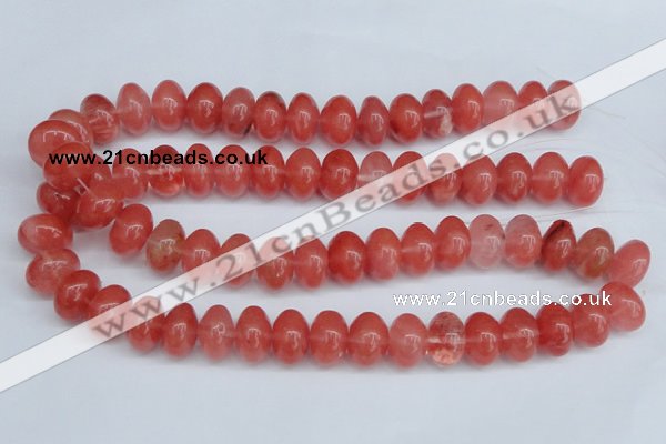 CCY151 15.5 inches 13*18mm rondelle cherry quartz beads wholesale