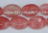 CCY158 15.5 inches 15*20mm oval cherry quartz beads wholesale