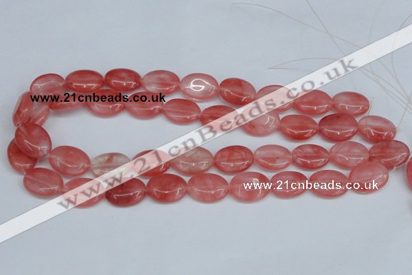 CCY158 15.5 inches 15*20mm oval cherry quartz beads wholesale