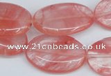 CCY159 15.5 inches 20*30mm oval cherry quartz beads wholesale