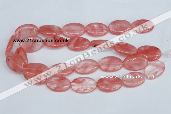 CCY159 15.5 inches 20*30mm oval cherry quartz beads wholesale