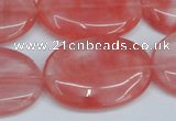 CCY160 15.5 inches 22*33mm oval cherry quartz beads wholesale