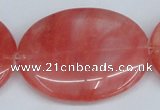 CCY161 15.5 inches 35*45mm oval cherry quartz beads wholesale