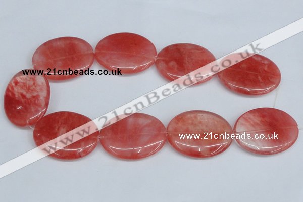 CCY161 15.5 inches 35*45mm oval cherry quartz beads wholesale