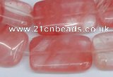 CCY162 15.5 inches 20*30mm rectangle cherry quartz beads wholesale