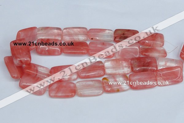 CCY162 15.5 inches 20*30mm rectangle cherry quartz beads wholesale